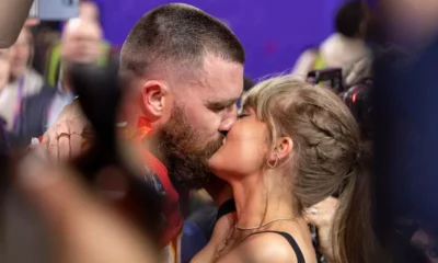 After the "Love Story" hitmaker's show, the pair were seen sharing a kiss as she left the stage in an adorable video shared on X (formerly known as Twitter). Kelce was seen waiting patiently for his other half as she waved to the audience before wrapping her arms around him and planting a kiss on his lips