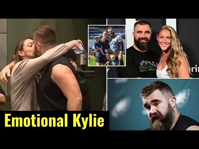 Kylie Kelce shares her reaction to Jason Kelce's emotional retirement speech..says MY LOVE, i wish you could play one more season