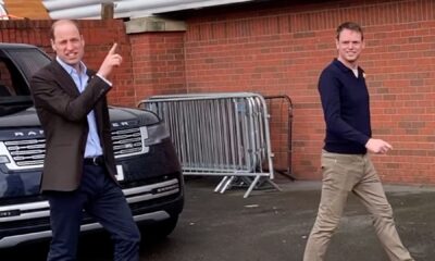 Moment Prince William is asked 'how's Catherine' during St David's Day visit to Wrexham as the Princess continues to recover from surgery at home