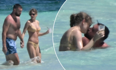 Taylor Swift shows off incredibly toned physique in TINY yellow bikini as she shares passionate kiss with Travis Kelce during romantic getaway Taylor Swift shows off incredibly toned physique in TINY yellow bikini as she shares passionate kiss with Travis Kelce during romantic getaway
