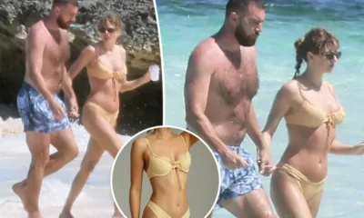 Taylor Swift Was Photographed Kissing Travis Kelce in an Expensive Yellow Bikini on Vacation