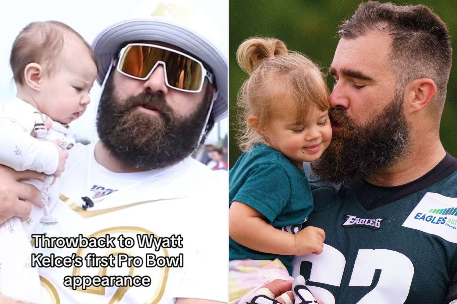 Watch: Jason Kelce daughter Wyatt reaction as dad cries during retirement announcement ''Dad please don't cry