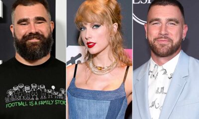Jason Kelce Teases Brother Travis Kelce About Manifesting Taylor Swift Relationship; Jason Kelce referenced how his and Travis Kelce New Heights’ podcast had a major hand in his romance with Taylor Swift.