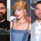 Jason Kelce Teases Brother Travis Kelce About Manifesting Taylor Swift Relationship; Jason Kelce referenced how his and Travis Kelce New Heights’ podcast had a major hand in his romance with Taylor Swift.